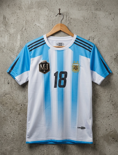 ARGENTINA VINTAGE HOME JERSEY MESSI HALF SLEEVES [[[A088]]]((