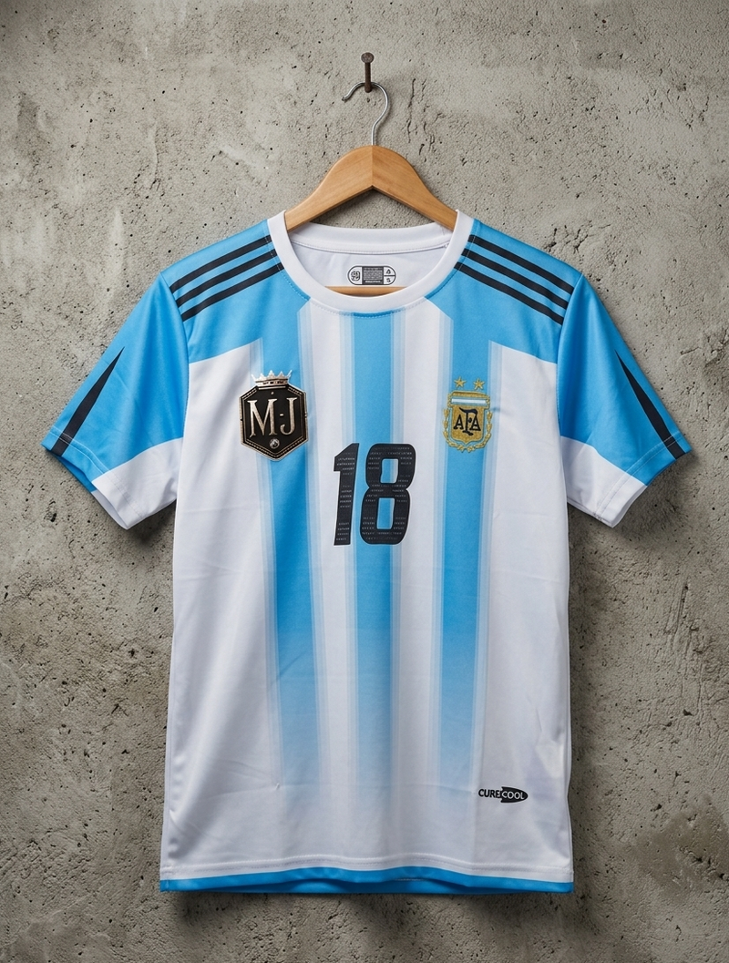 ARGENTINA VINTAGE HOME JERSEY MESSI HALF SLEEVES [[[A088]]]((