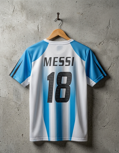 ARGENTINA VINTAGE HOME JERSEY MESSI HALF SLEEVES [[[A088]]]((