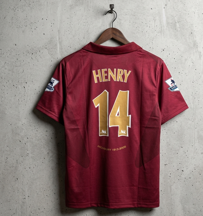 *Arsenal Fc  Retro 2005-06 Home kit Henry Half sleeve Embroidery [[[A085]]] ((