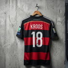 GERMANY 2014 AWAY KIT COLLER BUTTONS HALF SLEEVES KROOS[[[A094]]]((