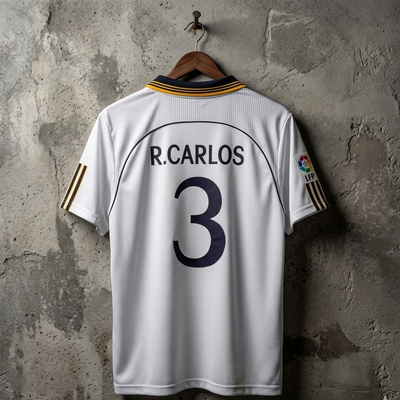 Real Madrid 1999-2000 home jersey R.CARLOS [[[A074]]]((