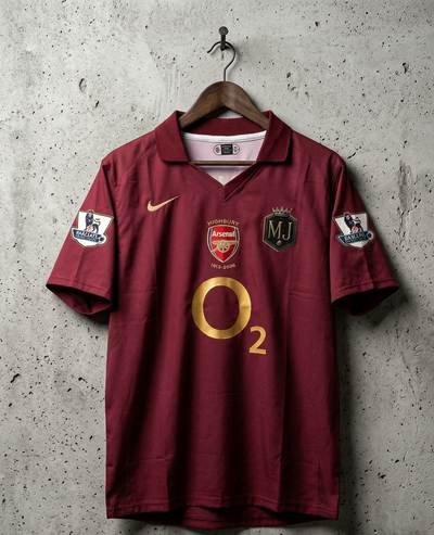 *Arsenal Fc  Retro 2005-06 Home kit Henry Half sleeve Embroidery [[[A085]]] ((