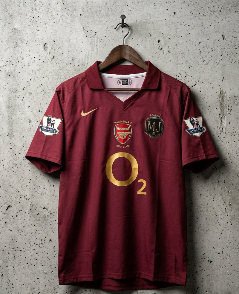 *Arsenal Fc  Retro 2005-06 Home kit Henry Half sleeve Embroidery [[[A085]]] ((