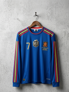 SPAIN 2010 AWAY DAVID VILLA WORLD CUP FULL SLEEVE EMBROIDERY [[[A017]]] ((