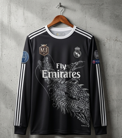 Real Madrid 2014/15 RONALDO black dragon third kit long sleeve