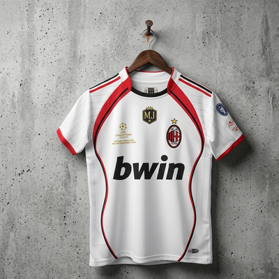 AC MILAN MALDINI 2006-07 AWAY HALF SLEEVE JERSEY EMBROIDERY [[[A038]]]((