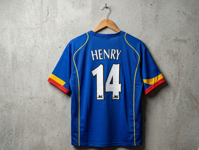 ARSENAL FC 2004-2005 AWAY JERSEY FIVE SLEEVES [[[A069]]]((